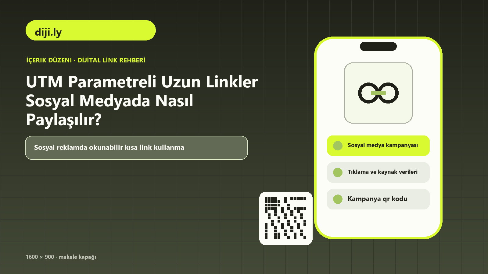 UTM Parametreli Uzun Linkler Sosyal Medyada Nasıl Paylaşılır konulu diji.ly rehber kapağı
